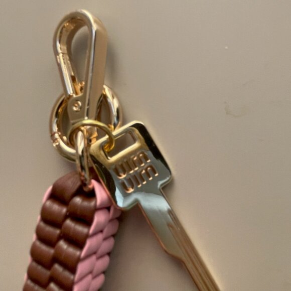 Miu Miu Leather Trick Keychain - Picture 2 of 2